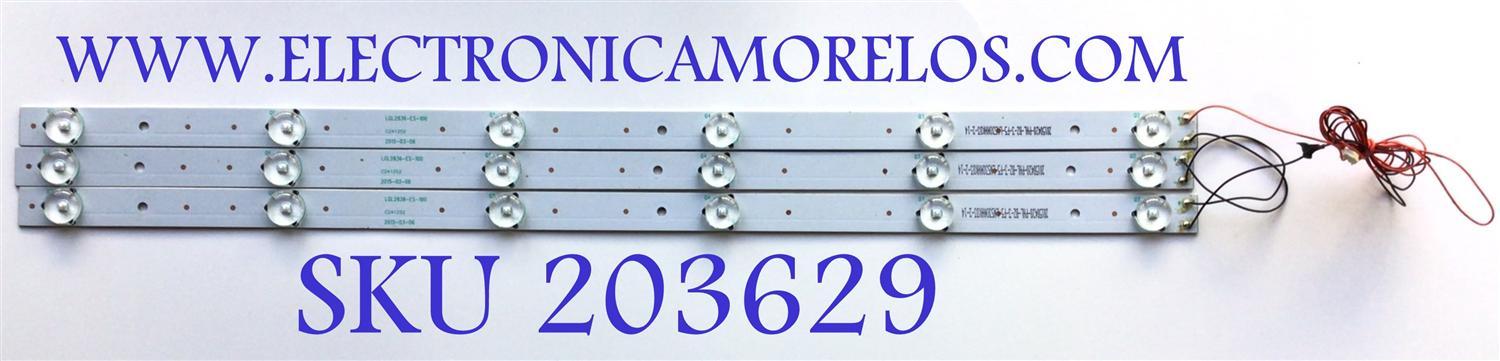 KIT DE LEDS PARA TV SUMMIT / NUMERO DE PARTE LGL2836-ES-100 / C241252 / 20150420-PHL-BZ-3-F5-LH530HHK03-2-14 / PANEL ST2751A02-1 VER.2.2 / MODELO LE2836